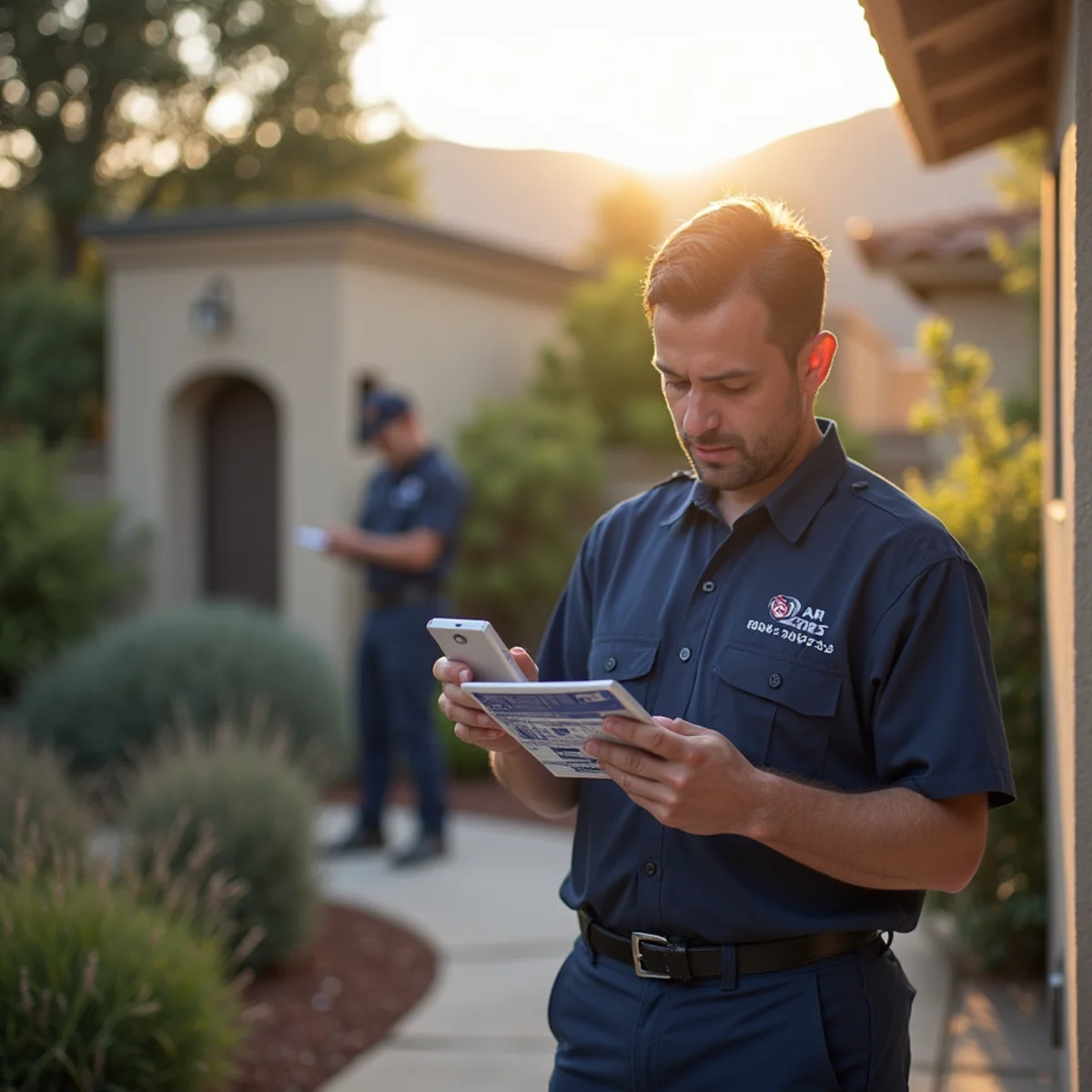 Restoration technician documenting moisture readings for a cost estimate in a San Ramon home