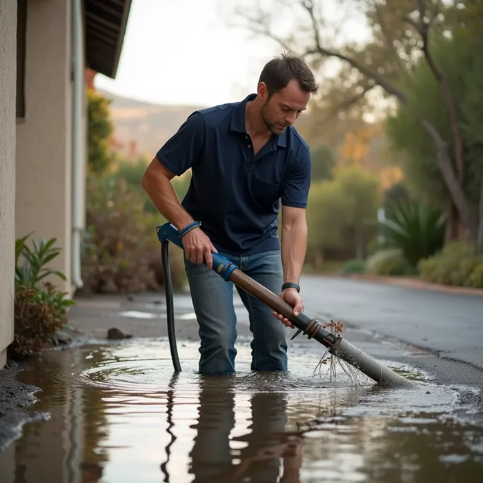 Photograph standing water before extraction — water damage guidance for San Ramon, CA property owners