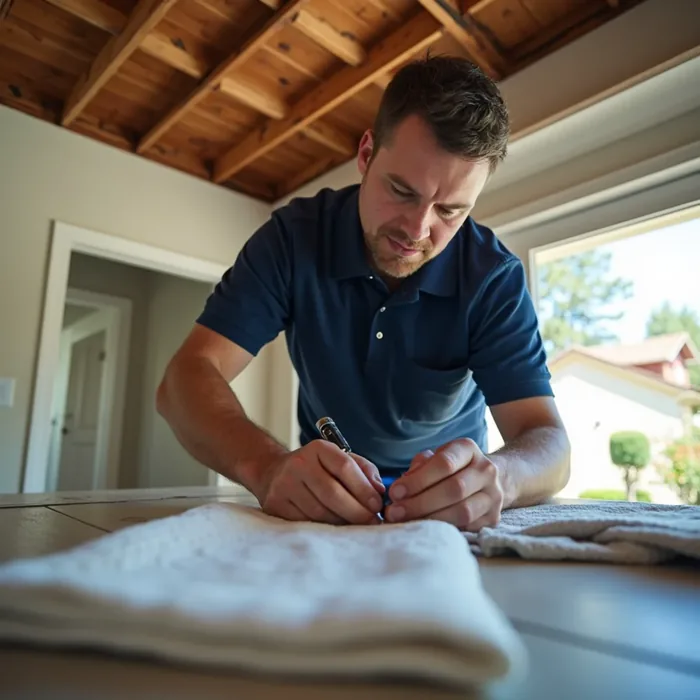 Make the area safe during ceiling water damage in a San Ramon, CA property