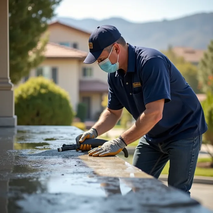 Category 3 containment setup during flood cleanup in a San Ramon, CA property