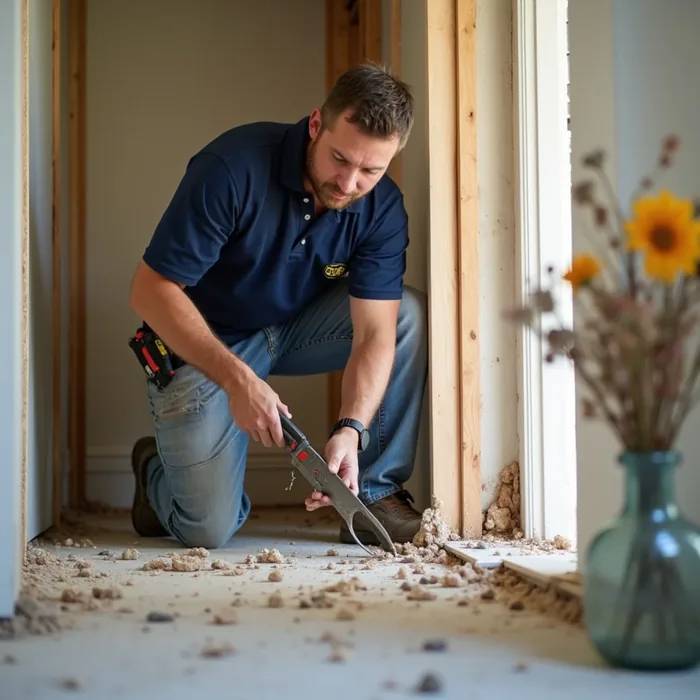 Controlled demolition during residential restoration in a San Ramon, CA property