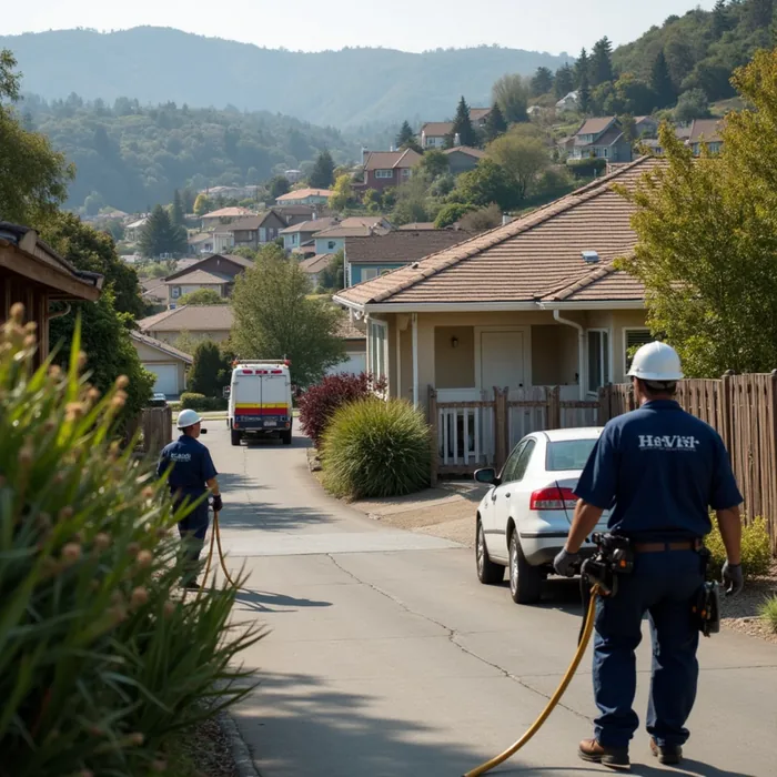 Typical homes in Bollinger Hills, San Ramon, CA served by local water damage restoration crews