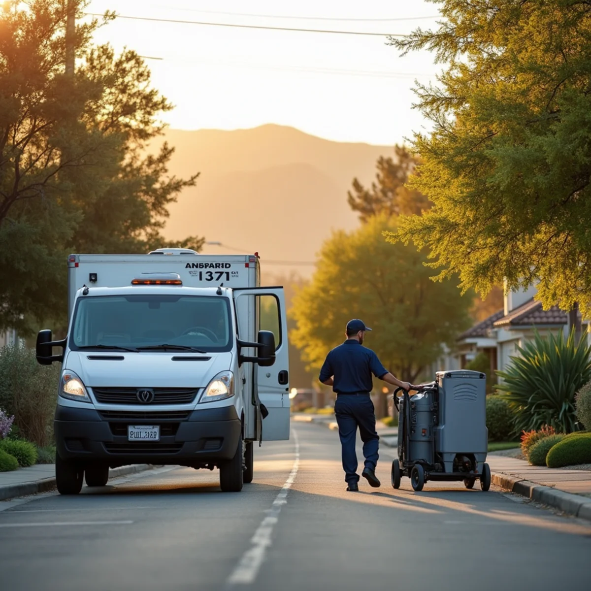 Water damage restoration crew working in Sycamore Heights, San Ramon, CA