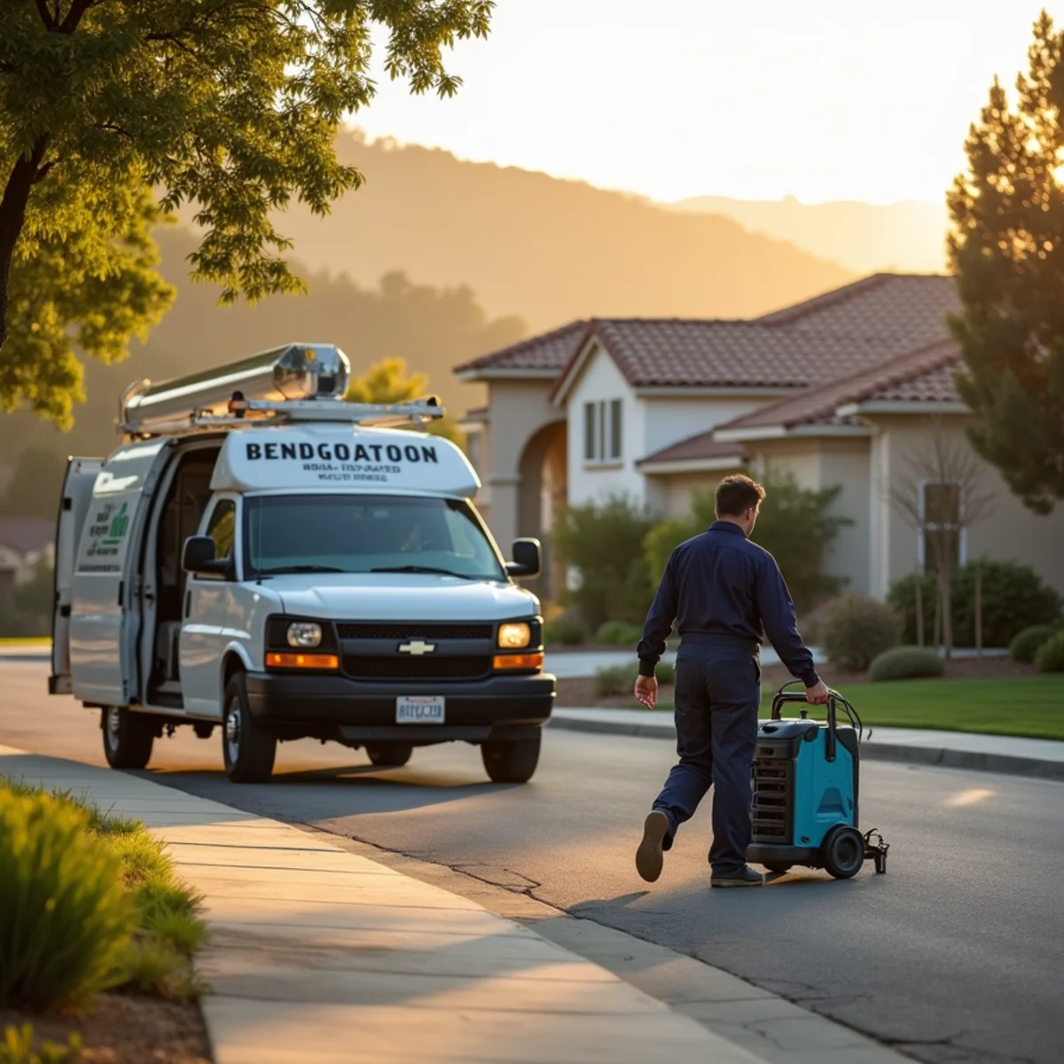 Water damage restoration crew working in Diablo, Danville, CA