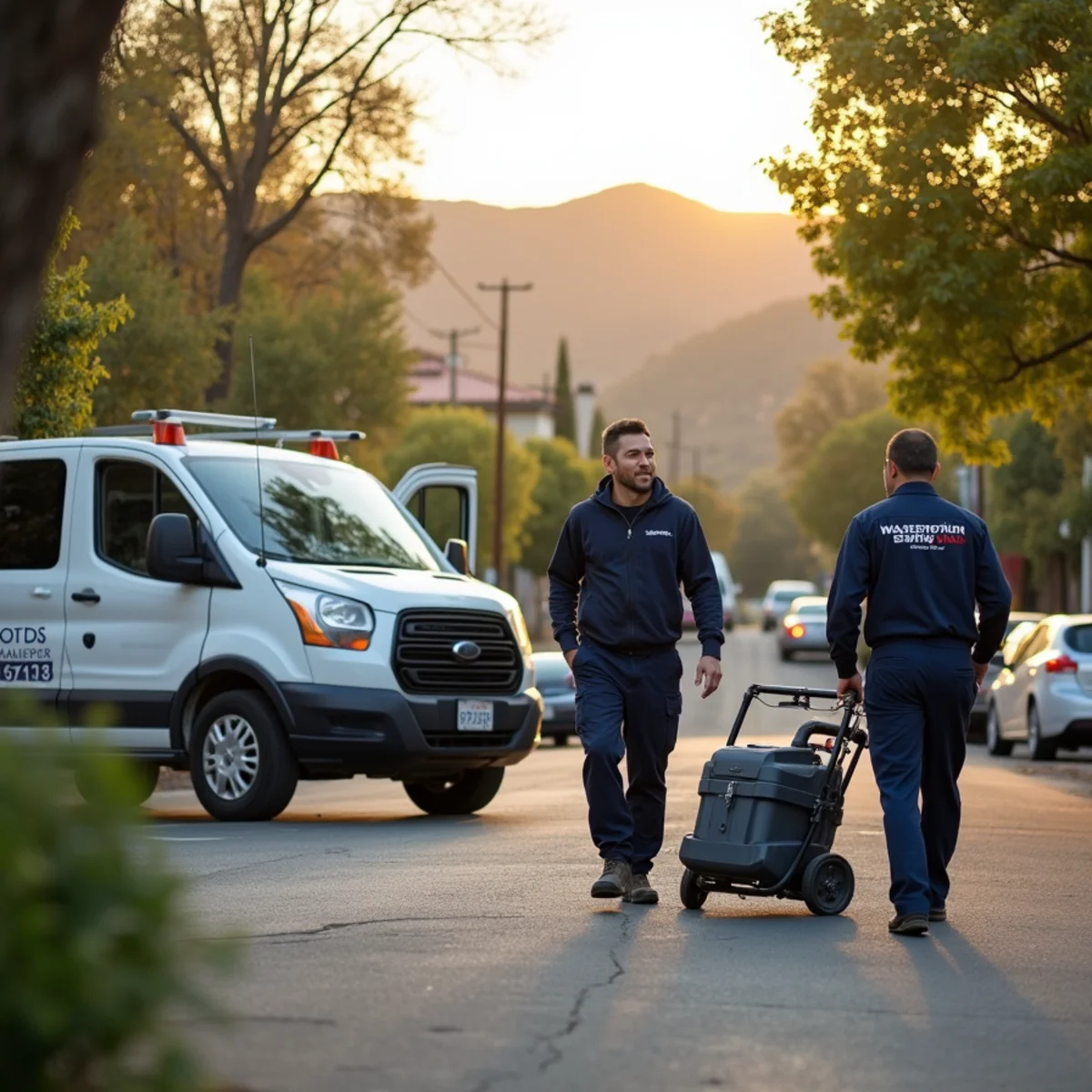 Water damage restoration crew working in Danville, CA