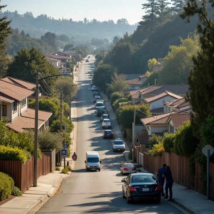 Typical homes in Oakland Hills, CA served by local water damage restoration crews
