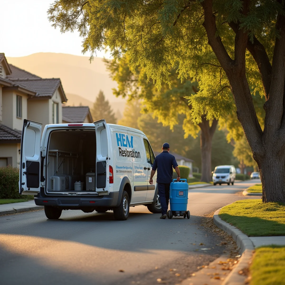 Water damage restoration crew working in Saranap, Walnut Creek, CA