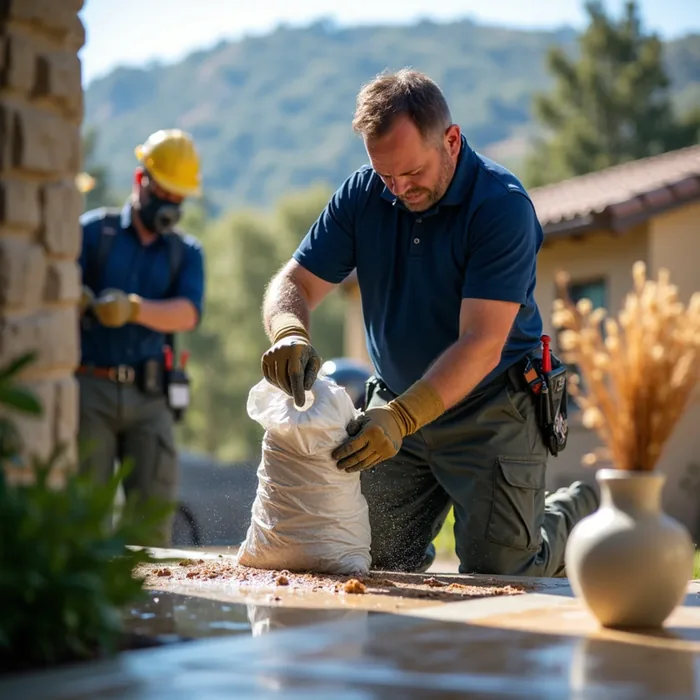 Contained extraction and solids removal during sewage cleanup in a San Ramon, CA property