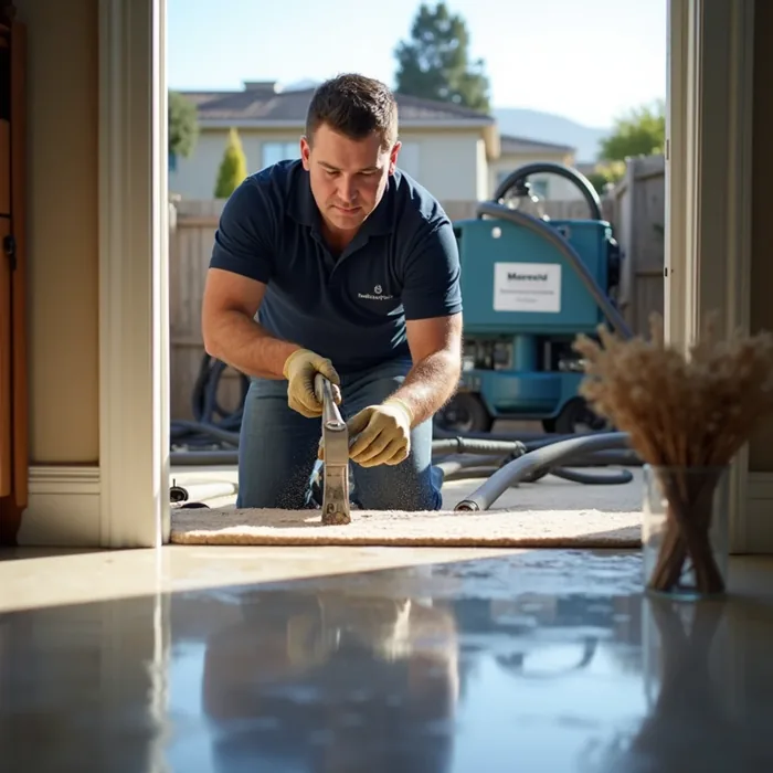 Water extraction during water damage restoration in a San Ramon, CA property