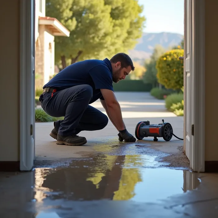 Map the true wet area during water extraction in a San Ramon, CA property