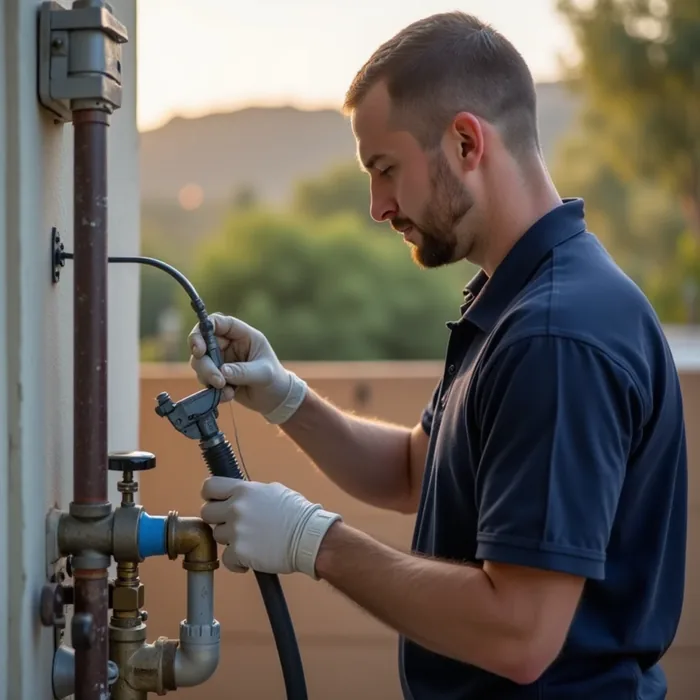 Shut off water and fuel during water heater leaks in a San Ramon, CA property